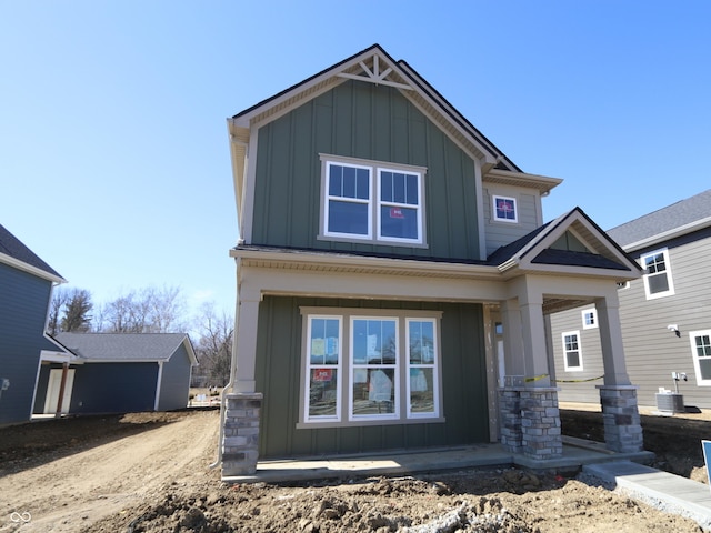 craftsman house featuring a porch and board and batten siding