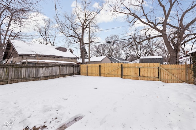 view of snowy yard