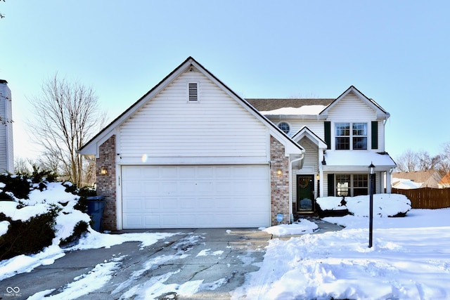 view of front of home featuring a garage