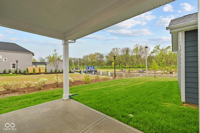 1721 Real St, Indianapolis, IN 46240 - view of green lawn with a patio