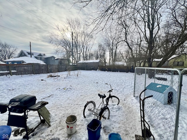 view of snowy yard