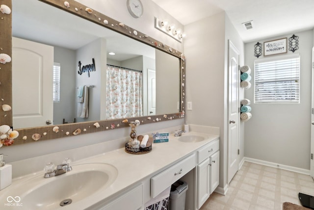 bathroom with vanity