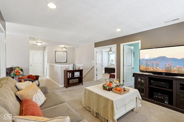 view of carpeted living room