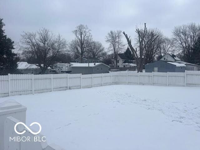 view of snowy yard