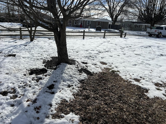 view of snowy yard