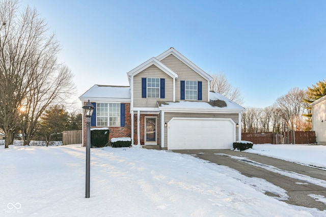 view of front of house featuring a garage