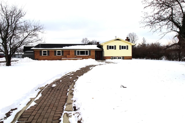 view of split level home