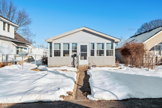 view of bungalow-style home