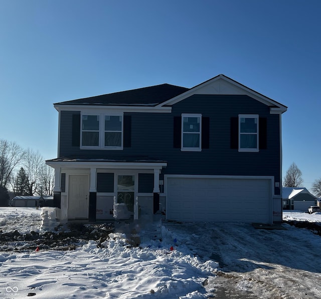 view of front property featuring a garage