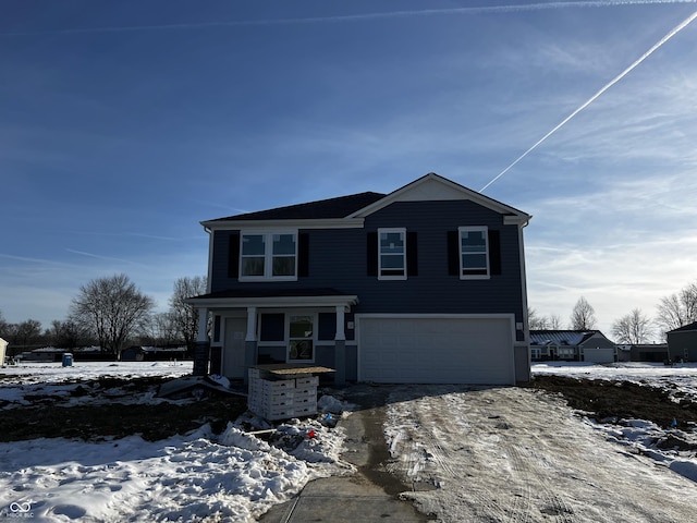 front facade featuring a garage