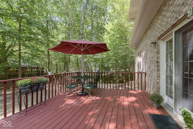 view of wooden terrace