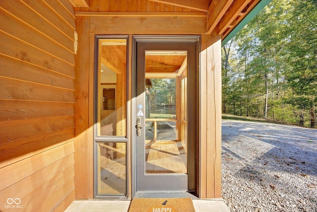 view of doorway to property