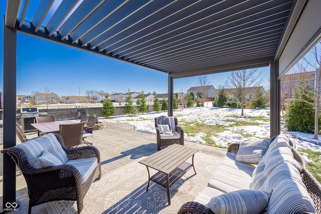 view of patio / terrace with an outdoor hangout area