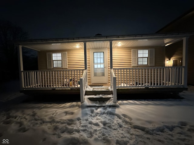 view of front of house featuring covered porch