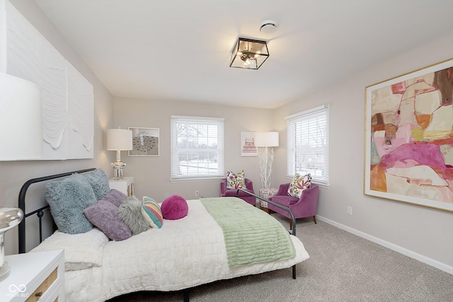 view of carpeted bedroom