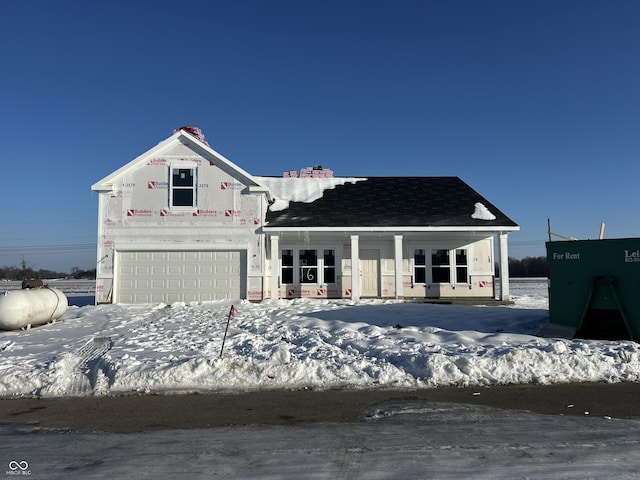 property under construction featuring covered porch