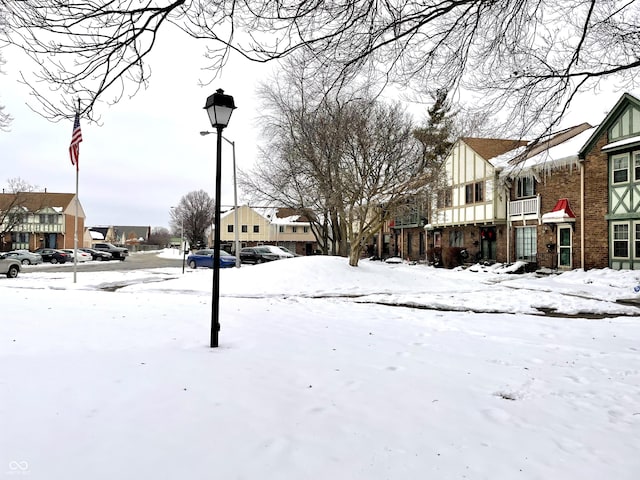 view of snowy yard