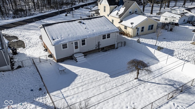 view of snowy aerial view