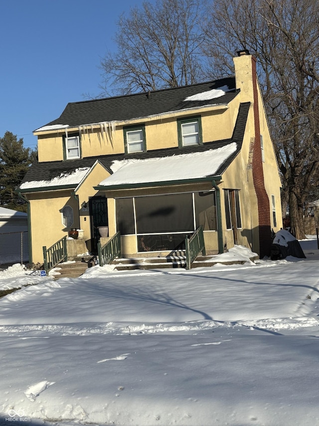 view of front of house with a porch