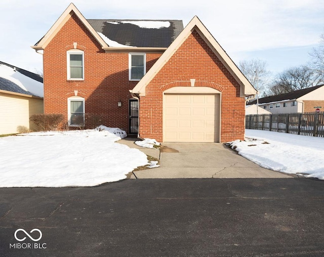 view of property with a garage