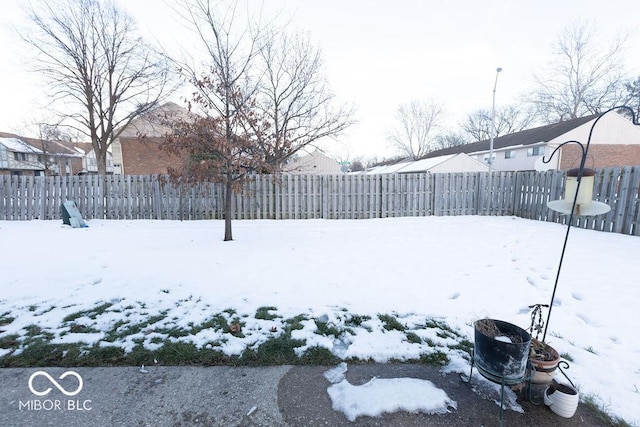 view of snowy yard