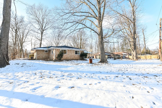 view of snowy yard