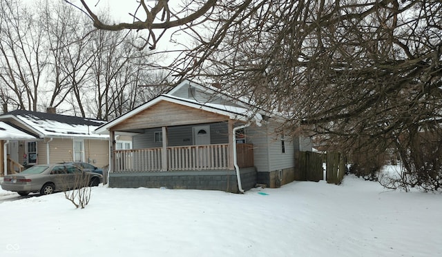 bungalow featuring a porch