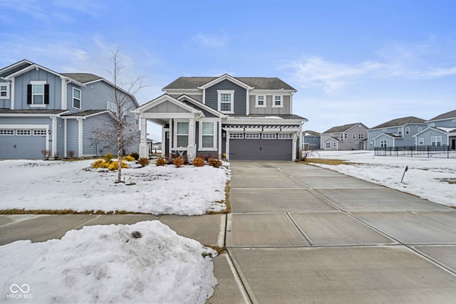 front of property featuring a garage