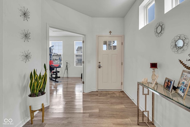 entryway featuring light hardwood / wood-style floors