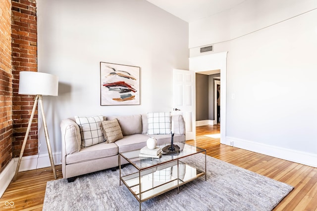 living room featuring hardwood / wood-style floors