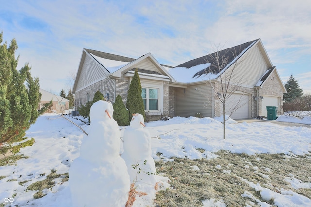 view of front of home featuring a garage