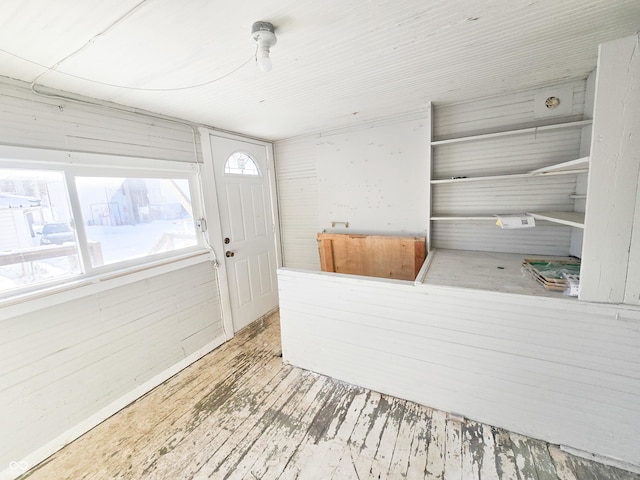 bathroom featuring wood-type flooring