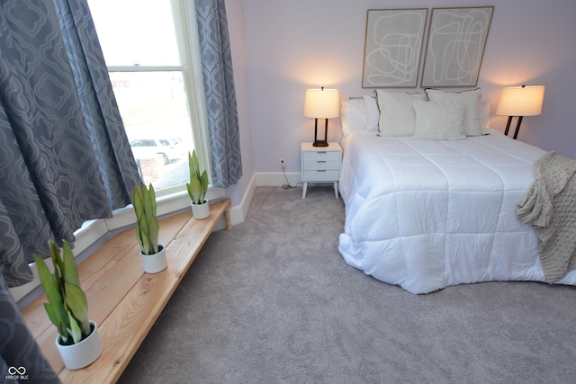 view of carpeted bedroom