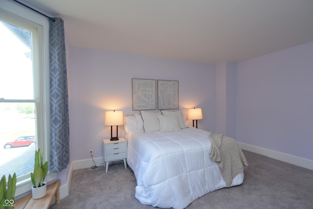 bedroom with carpet floors