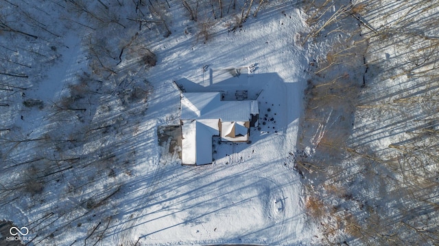 view of snowy aerial view