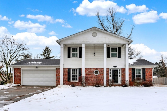 view of front of house featuring a garage