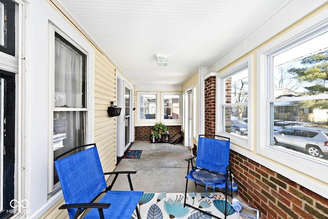 view of sunroom