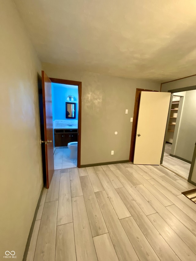 empty room featuring light hardwood / wood-style flooring