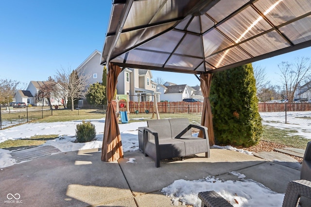 view of patio with a playground