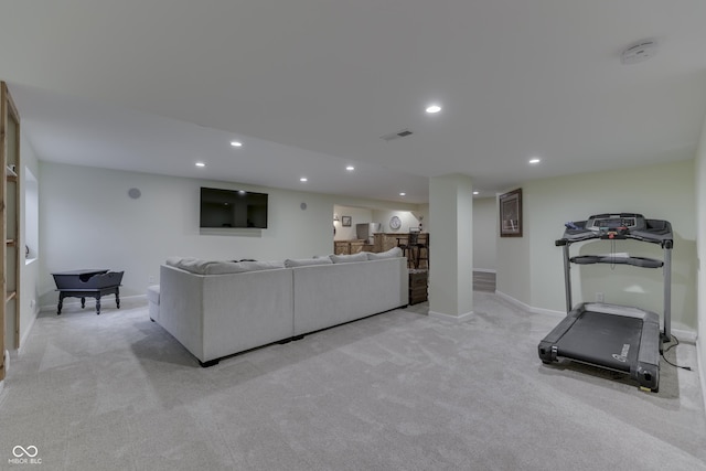 view of carpeted living room