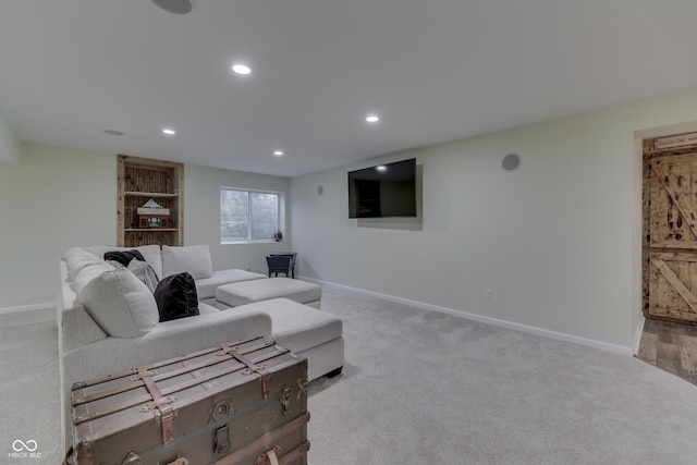 view of carpeted living room