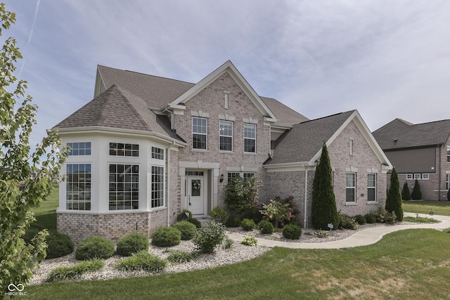 view of front facade featuring a front yard