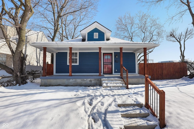 bungalow featuring a porch