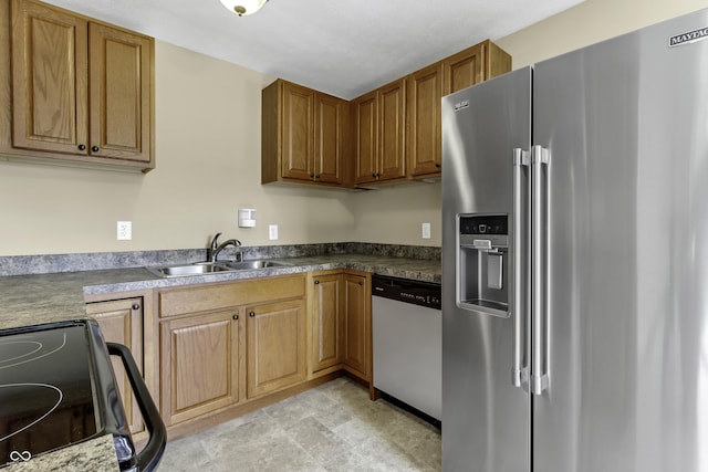 kitchen with stainless steel appliances and sink