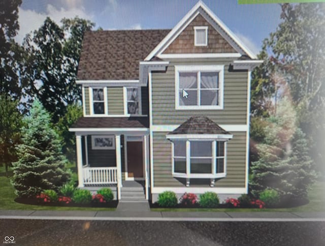 view of front of home with covered porch