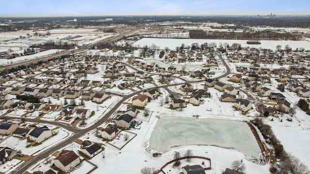 view of snowy aerial view