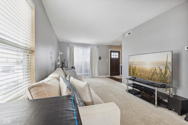 view of carpeted living room