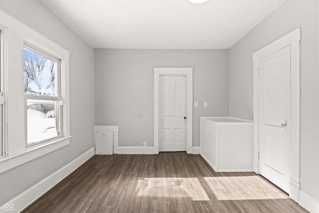 spare room featuring hardwood / wood-style flooring