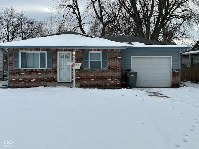 view of front facade with a garage