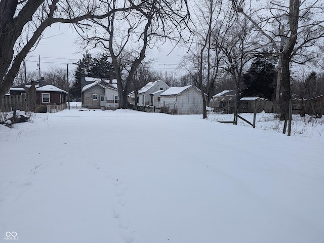 view of snowy yard